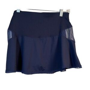 Lucky In Love Tennis Skort Medium Pickle ball Golf Blue Green White Stripe